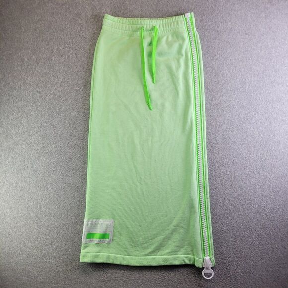 Nike Skirt Womens S Vapor Green NSW Maxi Long Terry Side Zip Streetwear Hip Hop - Picture 1 of 15